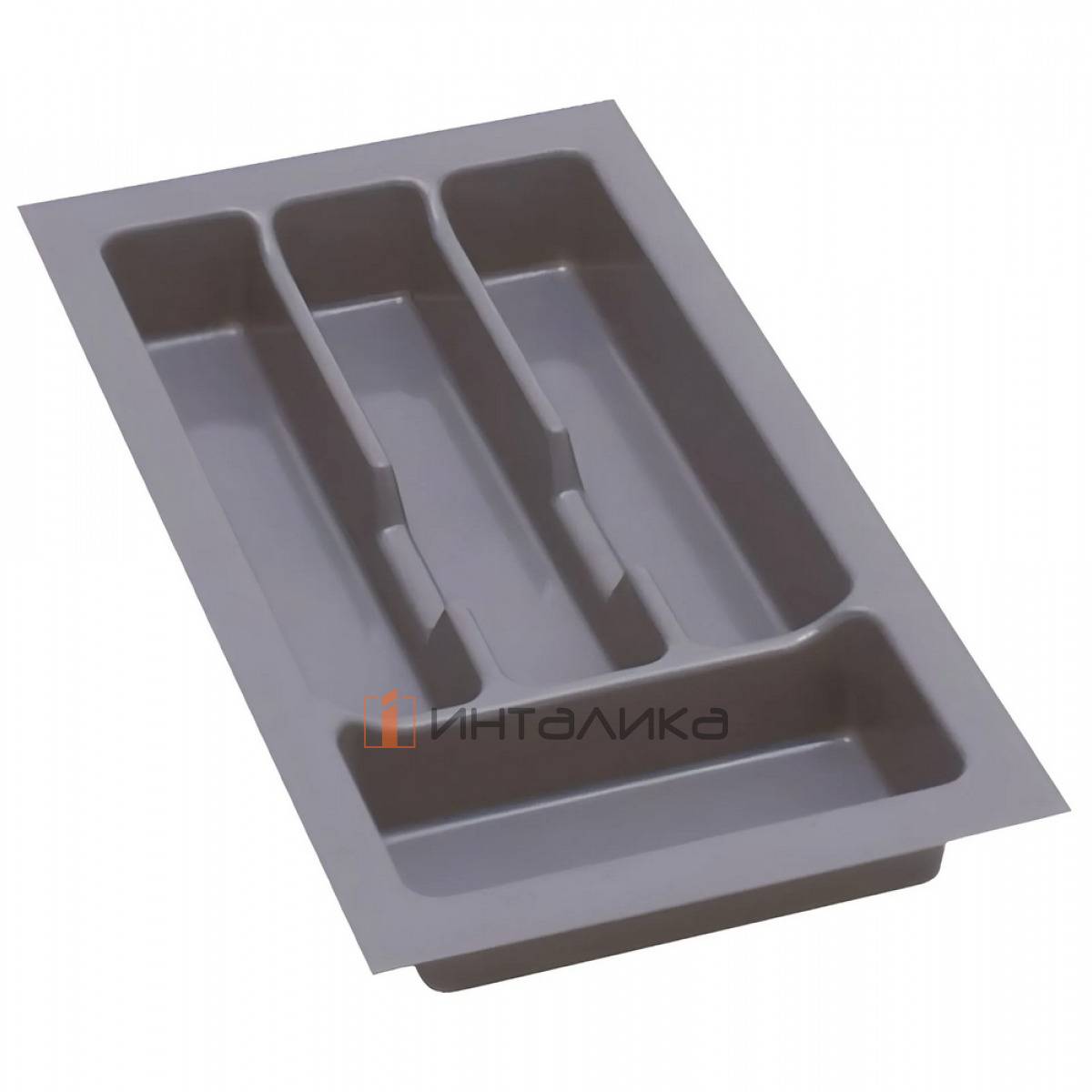 Пластиковый лоток для столовых приборов Rejs Uni в корпус 300, 230х430х45, серый