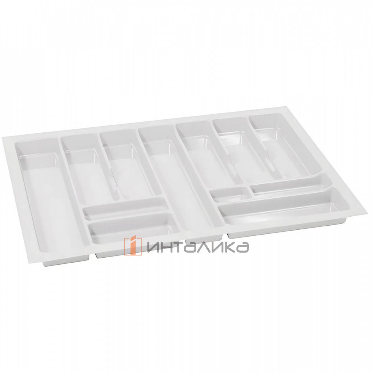Пластиковый лоток для столовых приборов Rejs Pro в корпус 800, 730х490х45, белый