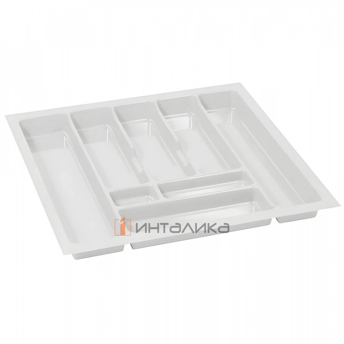 Пластиковый лоток для столовых приборов Rejs Pro в корпус 600, 530х490х45, белый