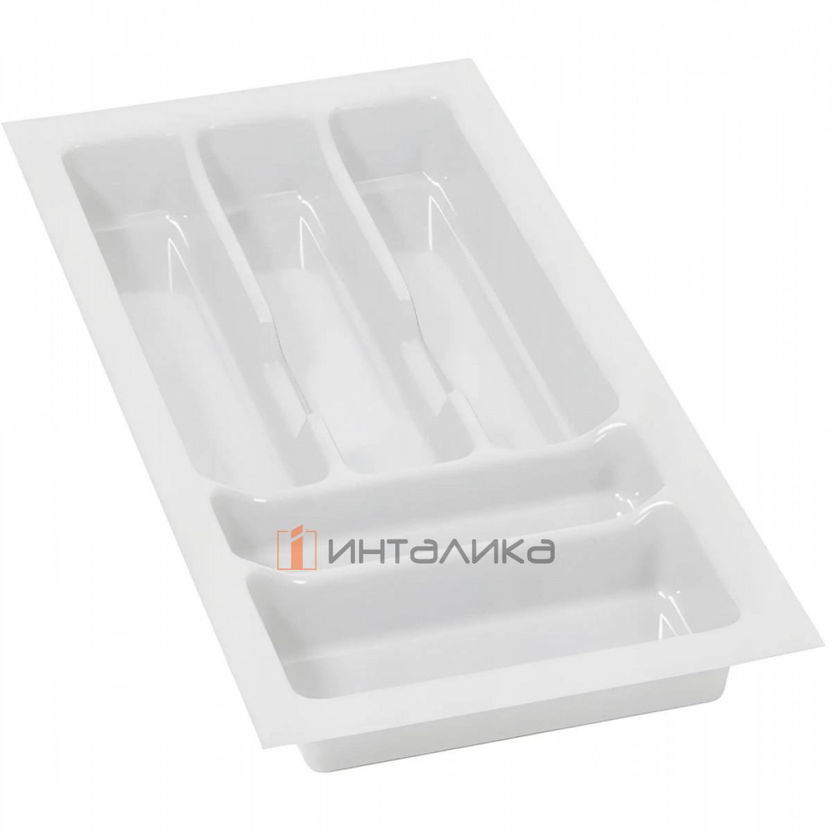 Пластиковый лоток для столовых приборов Rejs Pro в корпус 300, 230х490х45, белый