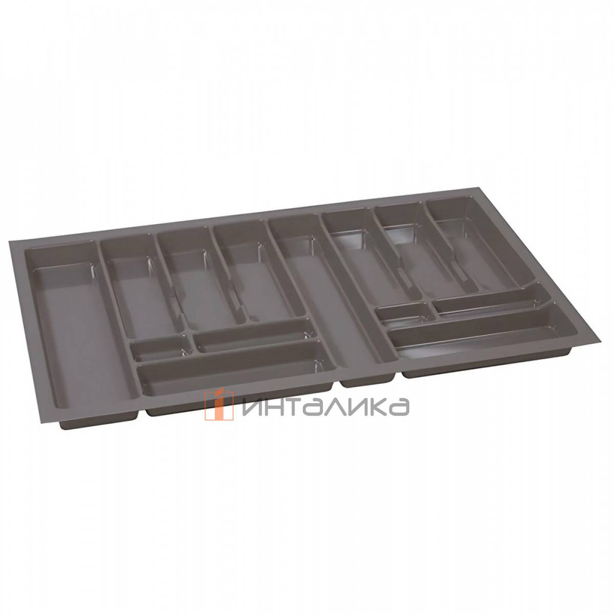 Пластиковый лоток для столовых приборов Rejs Pro в корпус 900, 830х490х45, серый