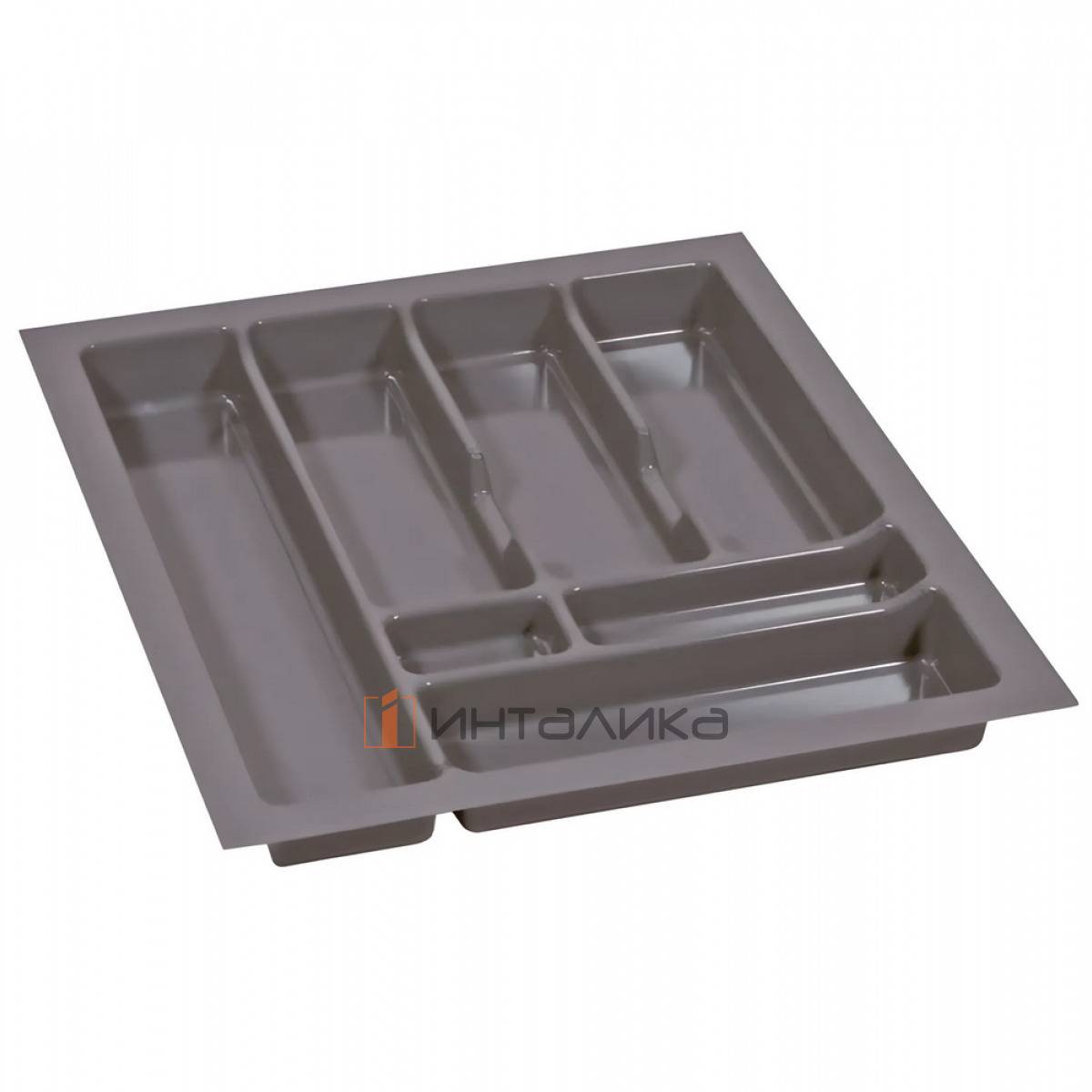 Пластиковый лоток для столовых приборов Rejs Pro в корпус 500, 430х490х45, серый
