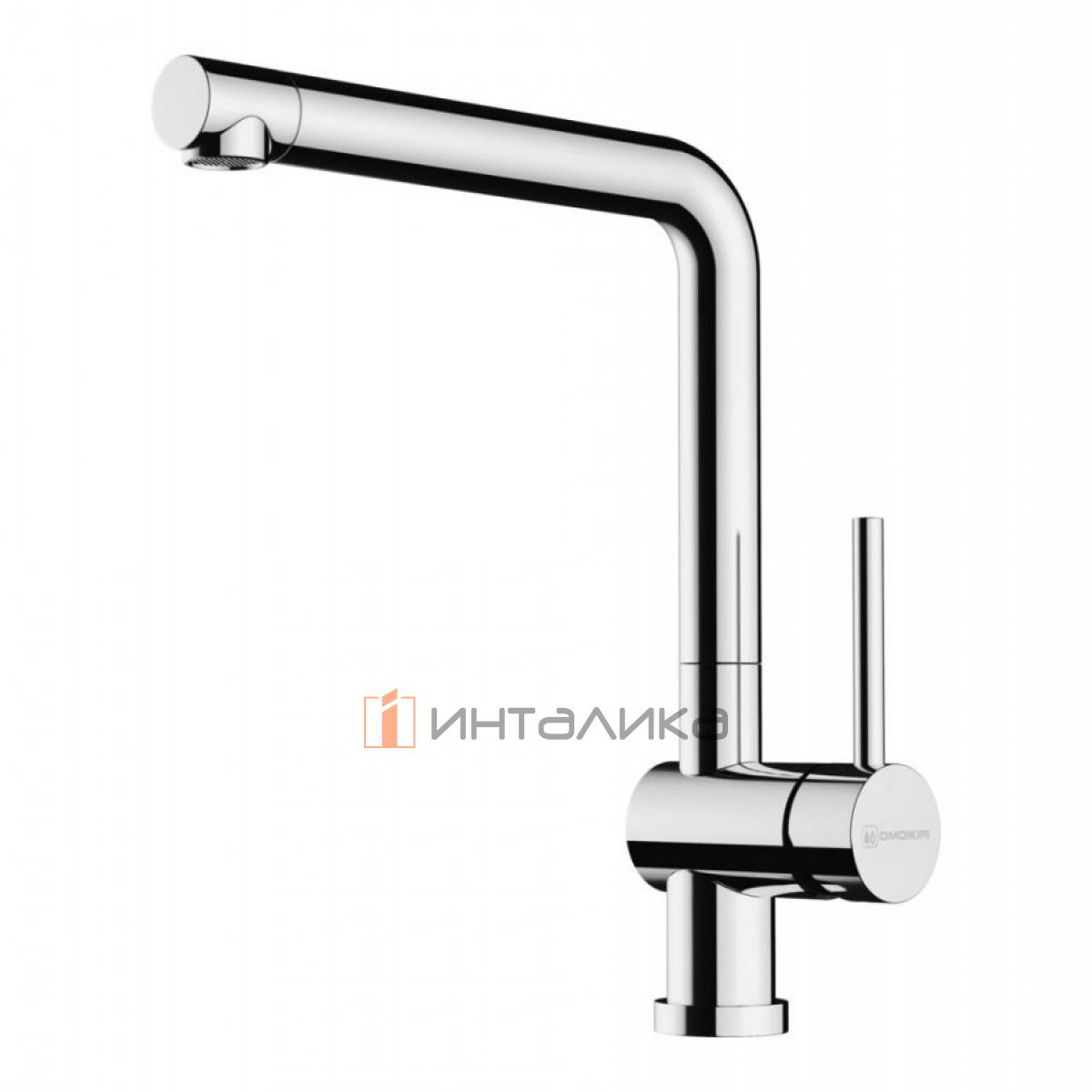 Смеситель Omoikiri AKASHI однорычажный, с выдвижным шлангом, хром