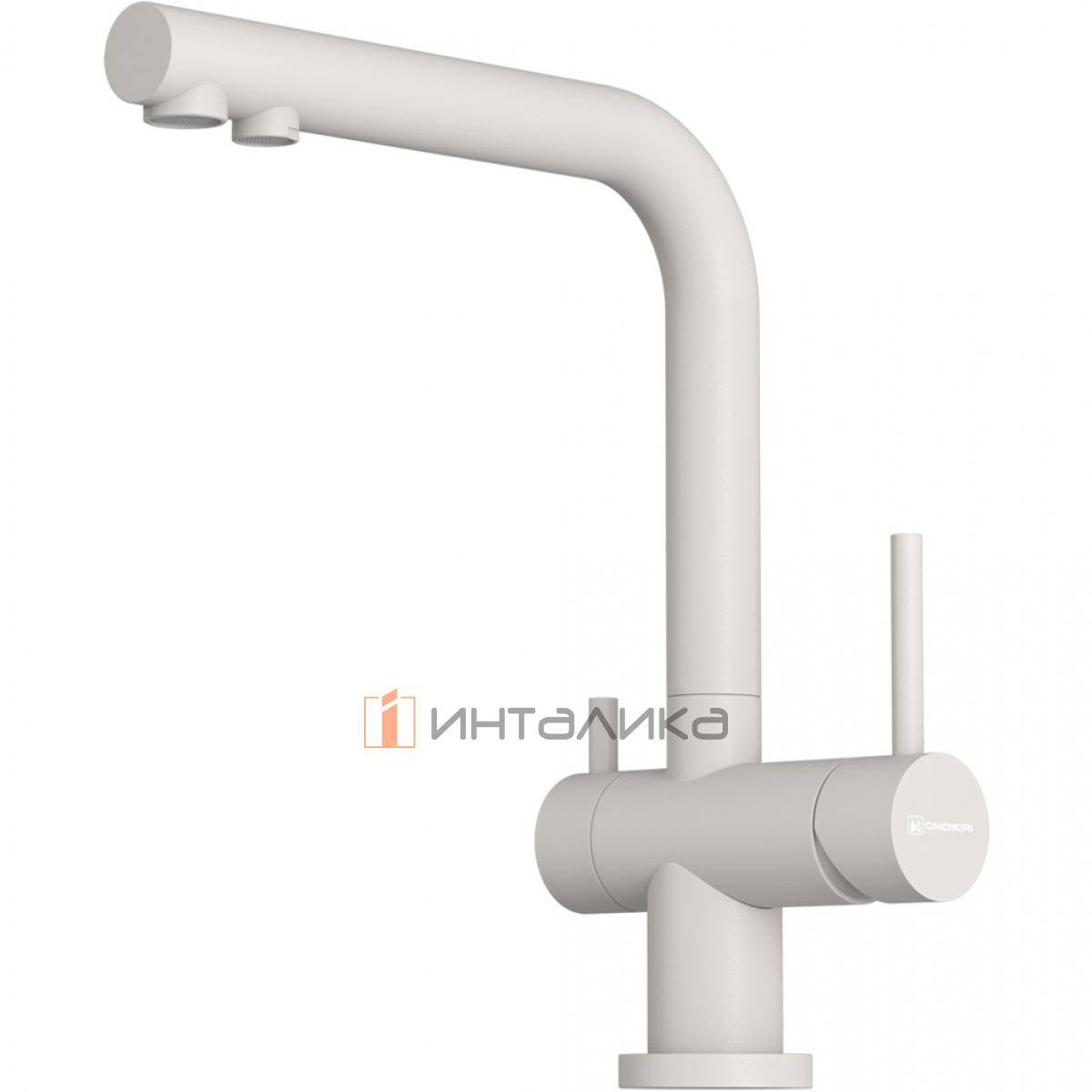 Смеситель Omoikiri NAGANO-P однорычажный, с выводом питьевой воды, пастила