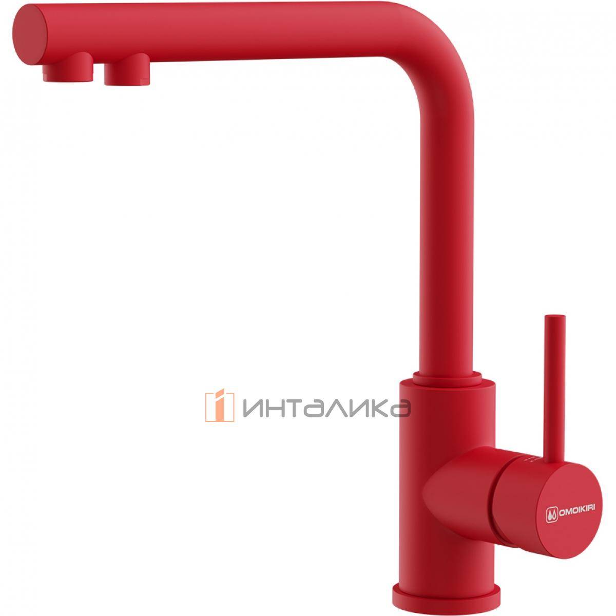 Смеситель Omoikiri NAKAGAWA 2 Plus однорычажный, с выводом для питьевой воды, toscana матовый