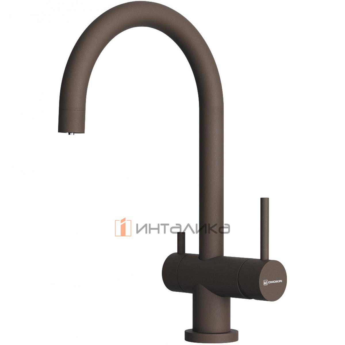 Смеситель Omoikiri YAMADA-P однорычажный, с выводом для питьевой воды, espresso