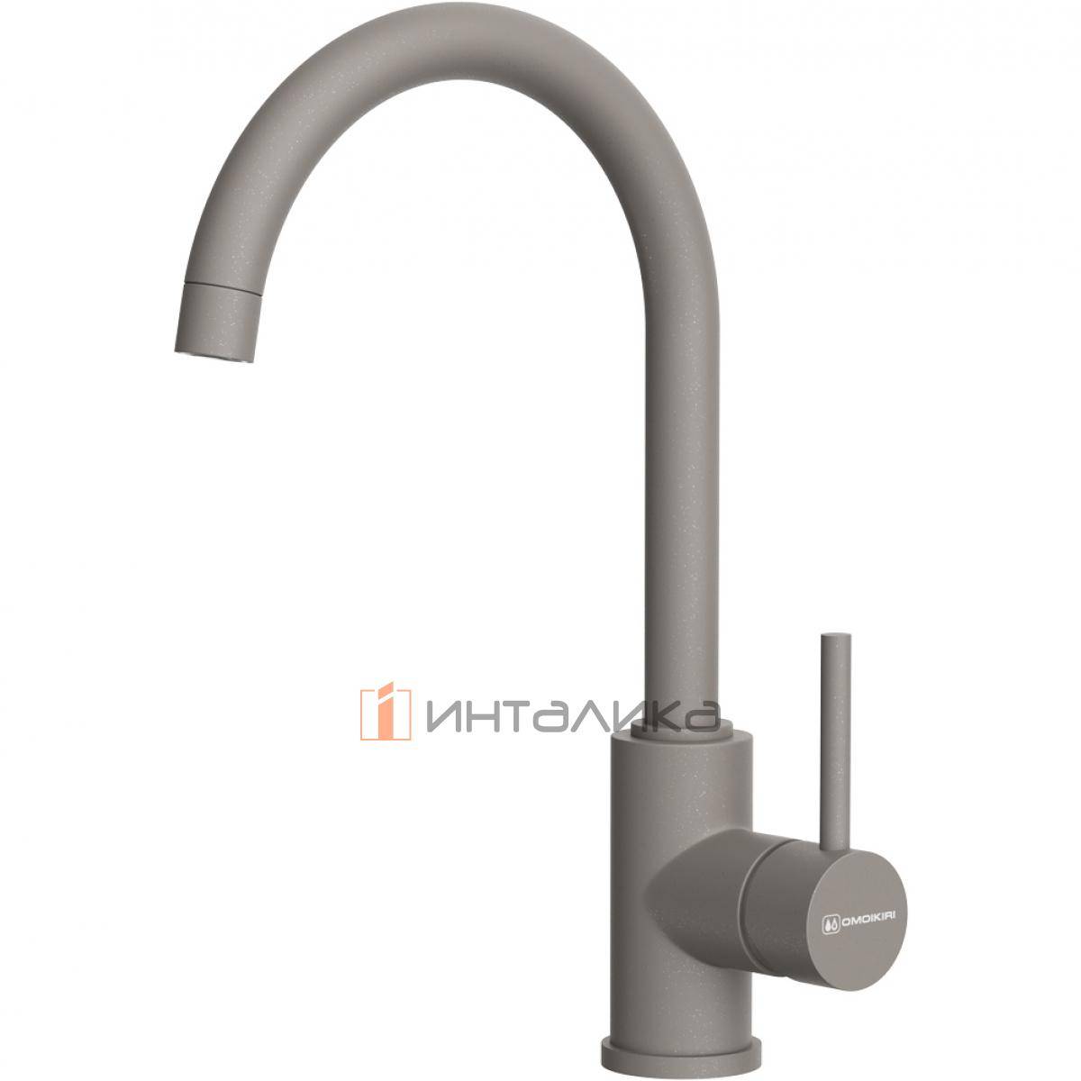 Смеситель Omoikiri SHINAGAWA-P однорычажный, leningrad grey