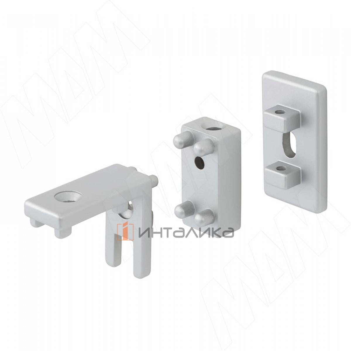 UNICO угловое соединение с креплением к стене/потолку, серебро