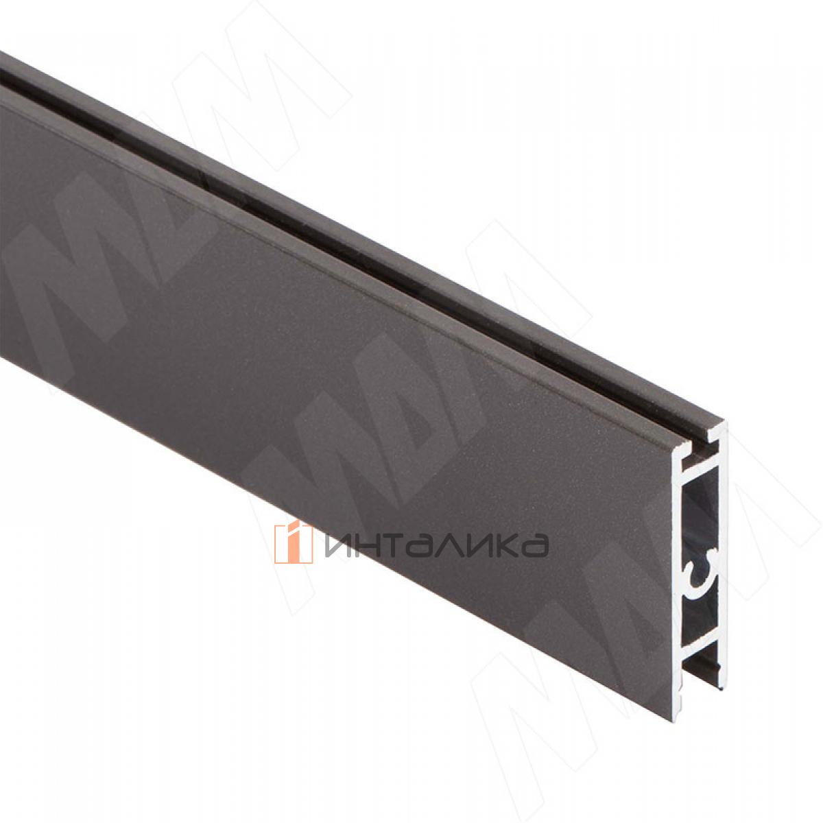 VOGUE LIGHT Штанга прямоугольная 30х8 под ленту 5мм, с пазом под демпфер, графит (краска), L-1000