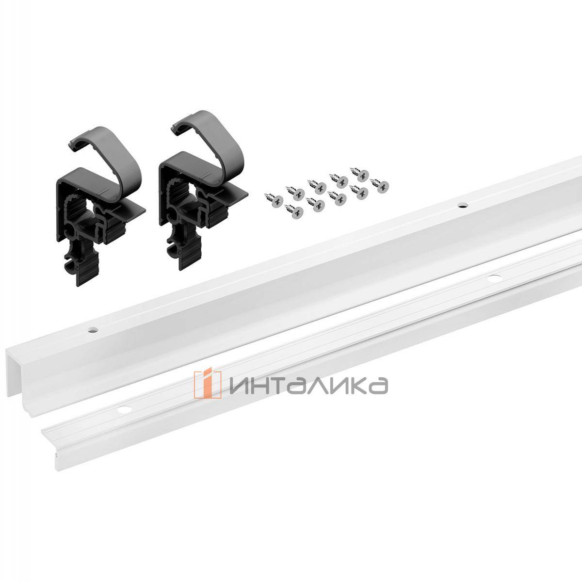 Комплект профилей HETTICH ВингЛайн / WingLine L (2024), с перфорацией, L2400, алюминий, белый