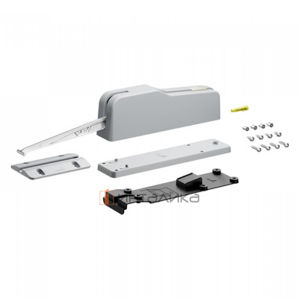 Комплект механизма HETTICH Открывание нажатием / Push to move (2024) для складных дверей, легкий / Light, серый