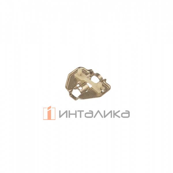 Планка монтажная для петель ДТС Пивот Про / DTC Pivot Pro, Клип-он / Clip-on, H=0, крестовая, муфта под саморез