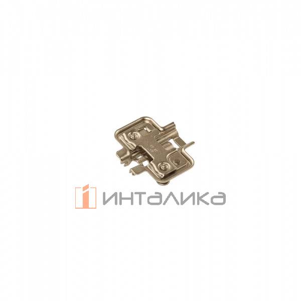 Планка монтажная для петель ДТС Пивот Стар / DTC Pivot Star, Энивей Клип-он / Anyway Clip-On, H=2, крестовая с эксцентриковой регулировной по высоте, под саморез (в комплекте)