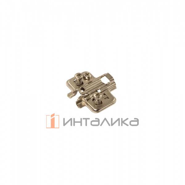 Планка монтажная для петель ДТС Пивот Стар / DTC Pivot Star, Энивей Клип-он / Anyway Clip-On, H=2, крестовая с эксцентриковой регулировной по высоте, под евровинт
