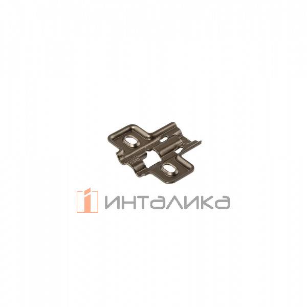 Планка монтажная для петель Фирмакс Смартлайн / Firmax Smartline, Клип-он / Clip-on, H=0, крестовая, под саморез, черный никель