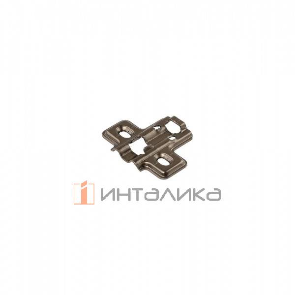 Планка монтажная для петель Фирмакс Смартлайн / Firmax Smartline, Клип-он / Clip-on, H=0, крестовая, под саморез, черный никель