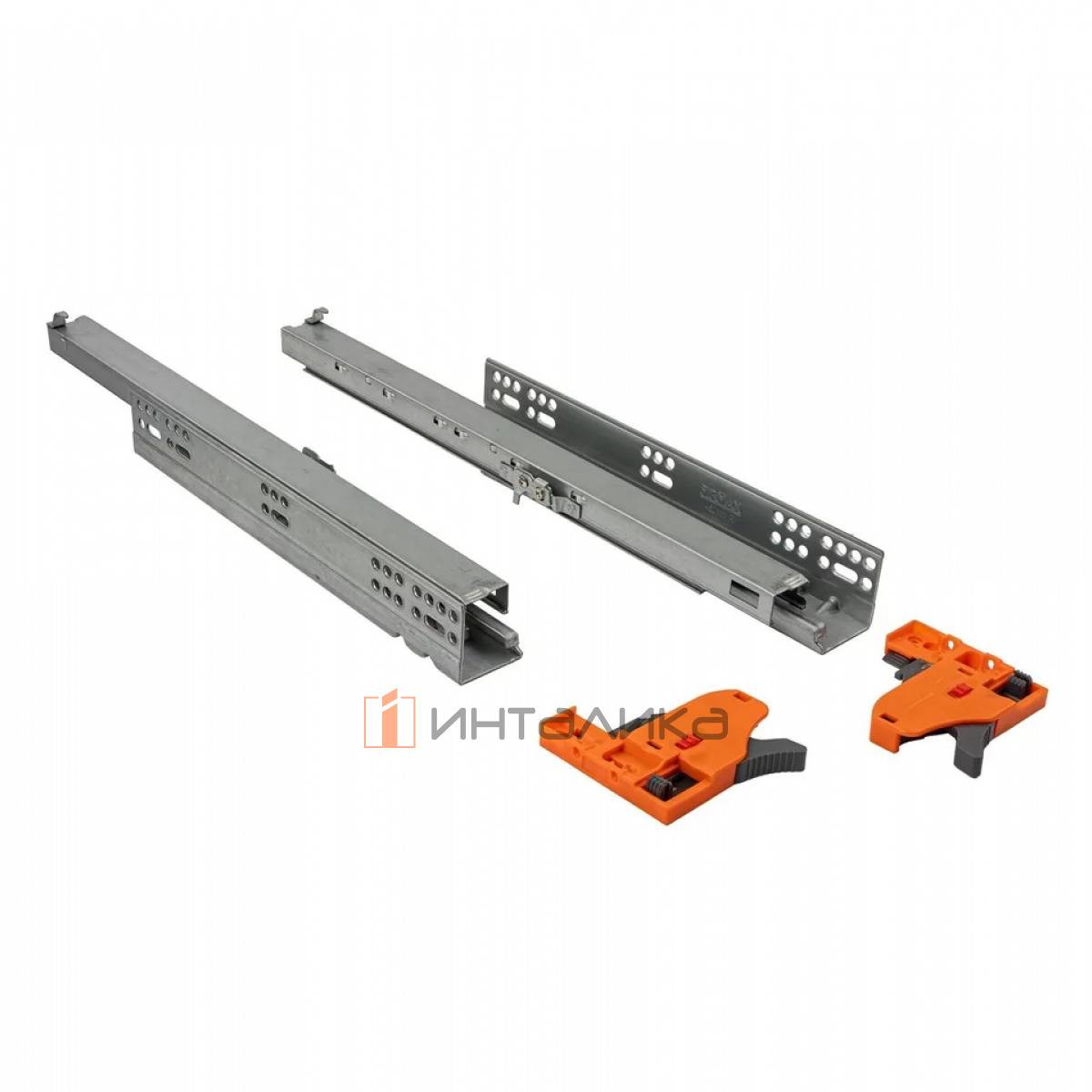 Комплект направляющих Firmax 3D Control NL300, полного выдвижения, Push-to-Open, под штангу-синхронизатор, 3D регулировка, G40кг, с фиксаторами