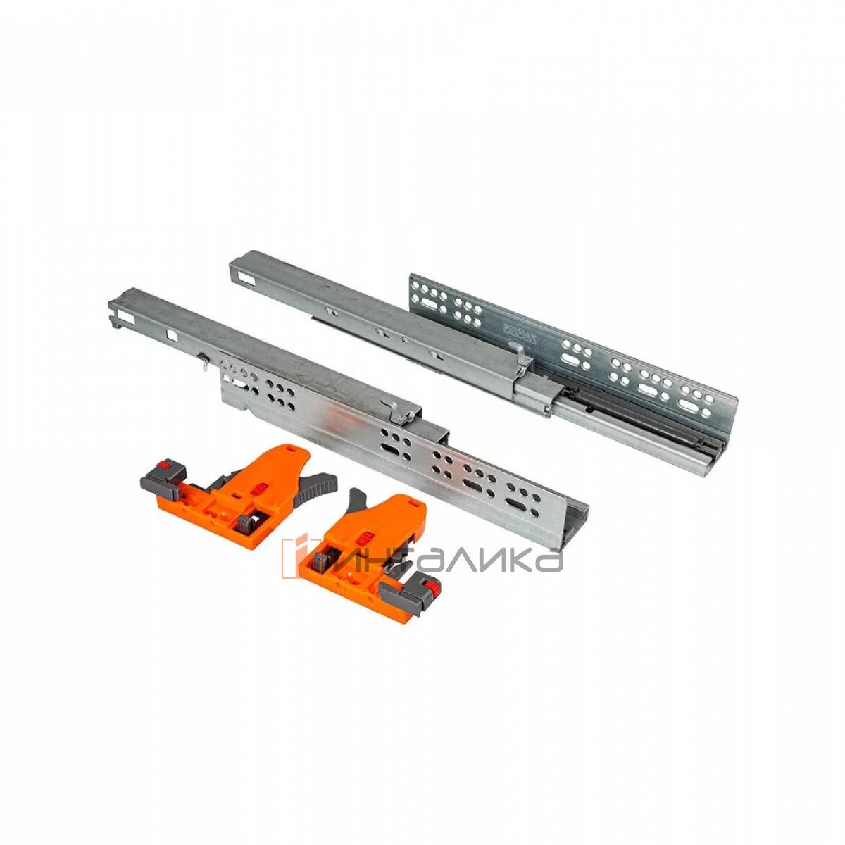 Комплект направляющих Firmax 3D Control NL400, полного выдвижения, Soft-Close, 3D регулировка, G40кг, с фиксаторами