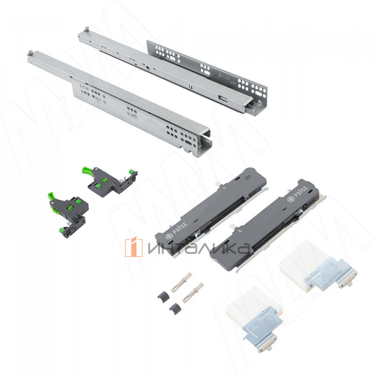 Направляющие полного выдвижения Quantum QTS, плавное закрывание/открывание от нажатия, NL500, 3D крепления, G35кг