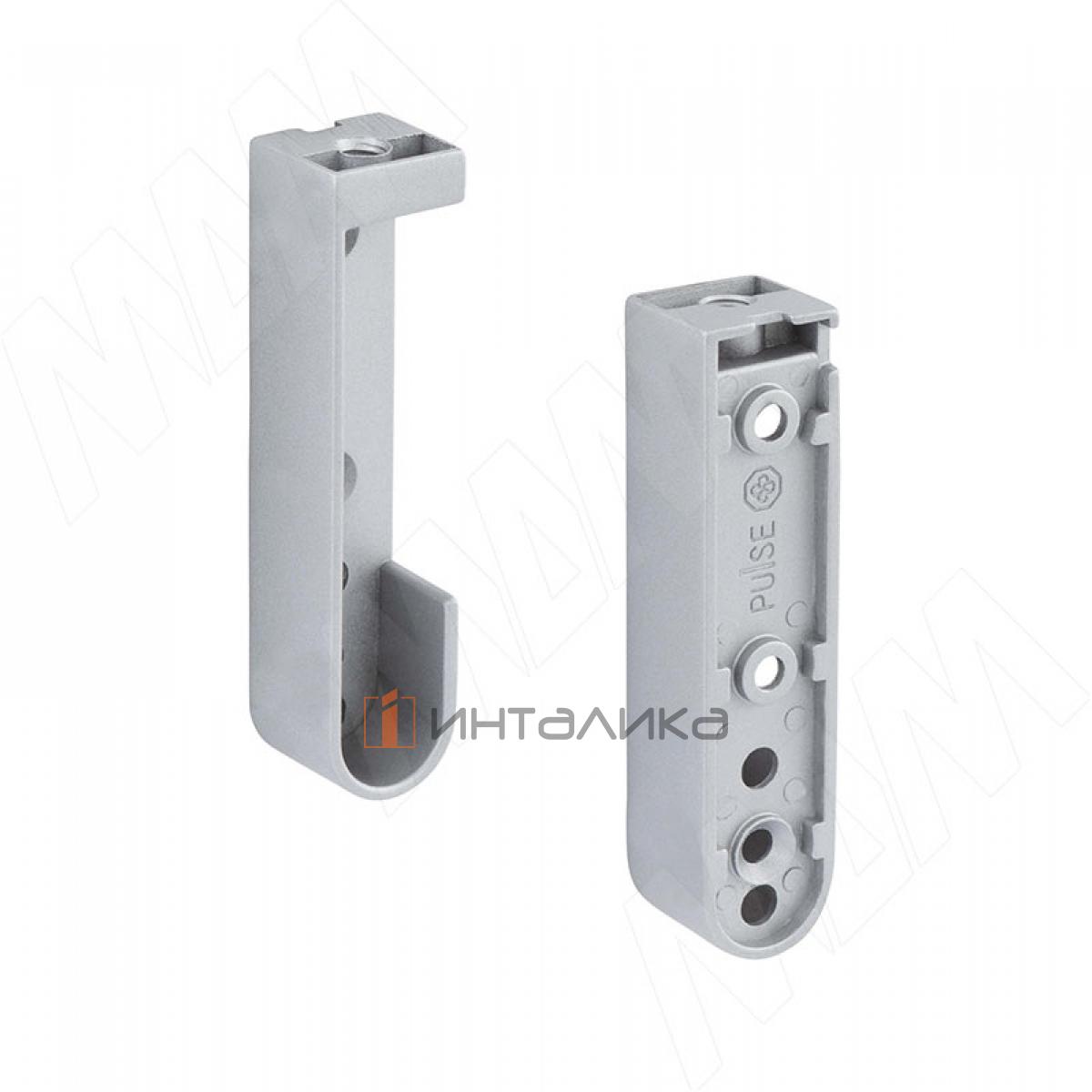 Штангодержатели для овальной штанги, серебро, крепление к боковине и к полке (прав.+лев.)