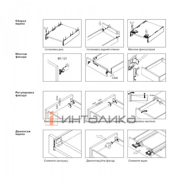 Комплект боковин Фирмакс Слимлайн / Firmax Slimline, H89, NL350, антрацит