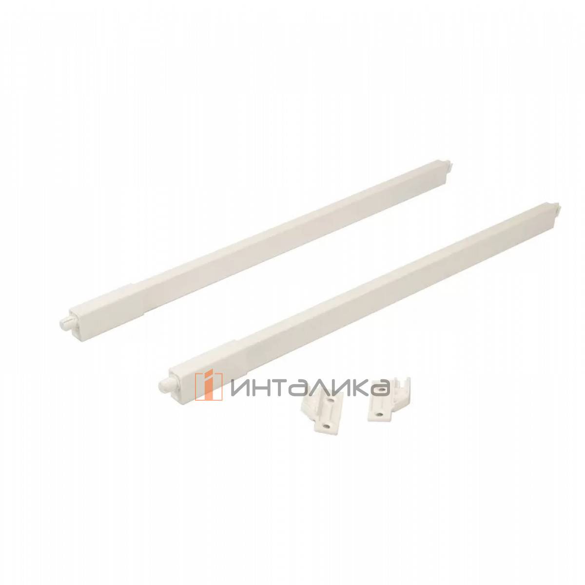 Комплект квадратных верхних рейлингов с креплениями FIRMAX Slimline, NL350, алюминий, перламутр