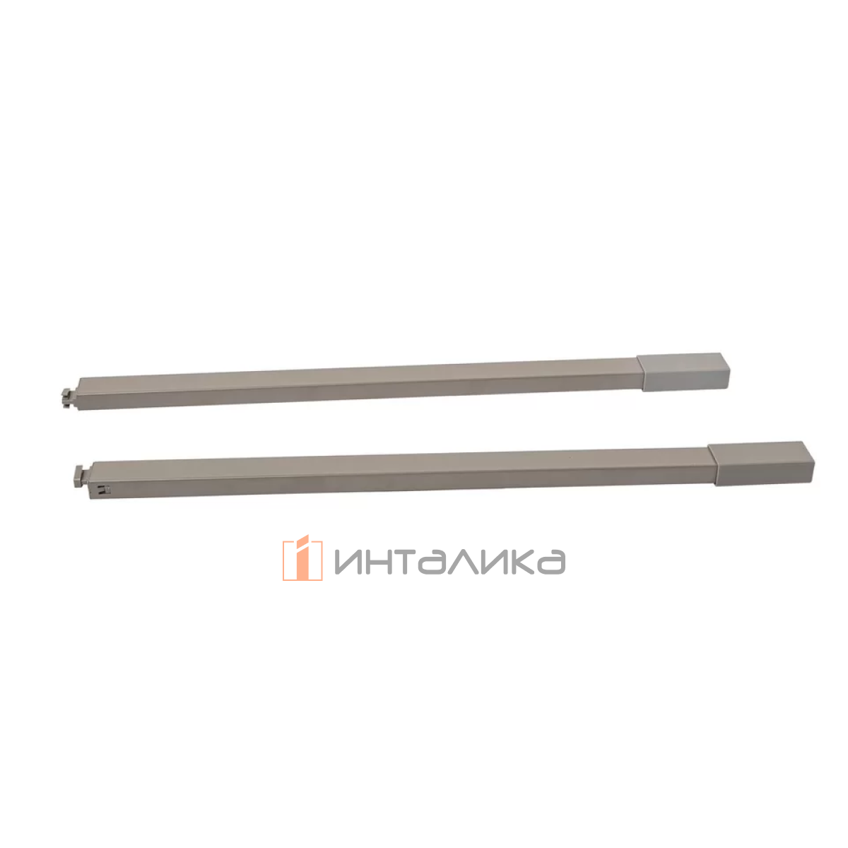 Комплект квадратных верхних рейлингов с креплениями FIRMAX Slimline, NL500, алюминий, кашемир