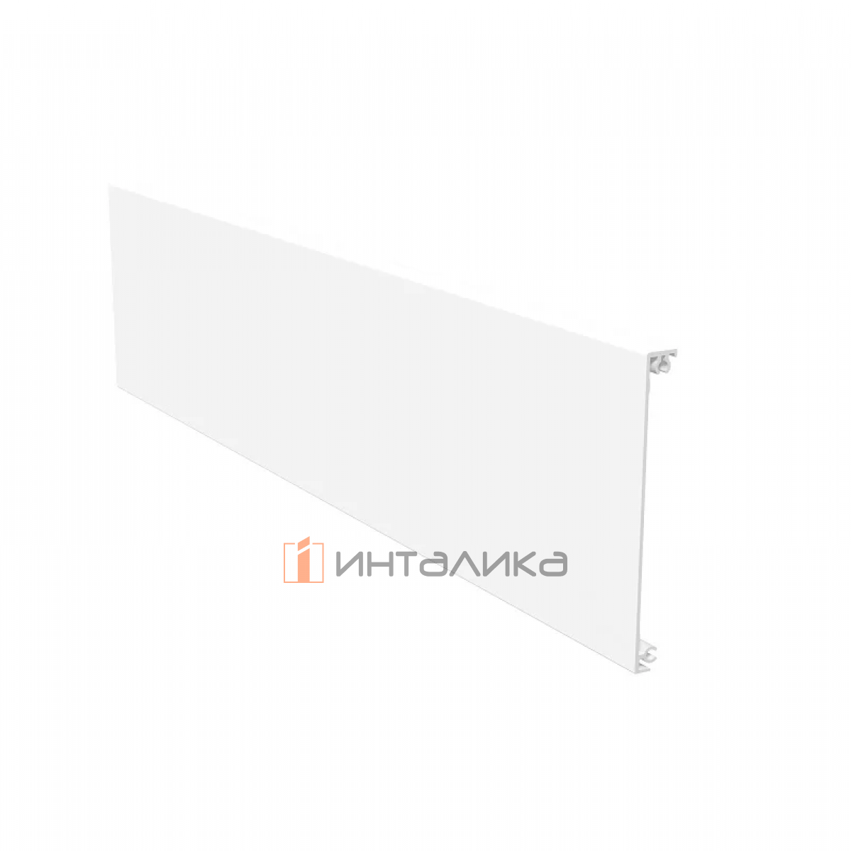 Передняя панель ALPHALUX для внутреннего ящика Crystal с металлическими боковинами, H95.5/180.5, L1200, алюминий, белый