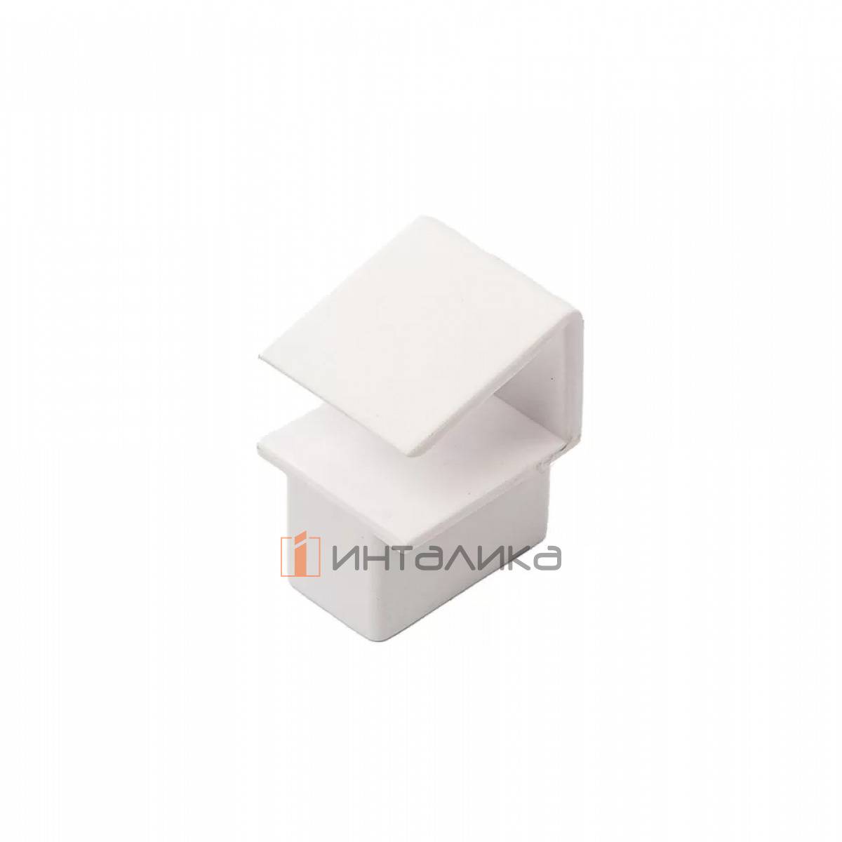Коннектор для разделительного рейлинга ALPHALUX Crystal, для металлических боковин, белый