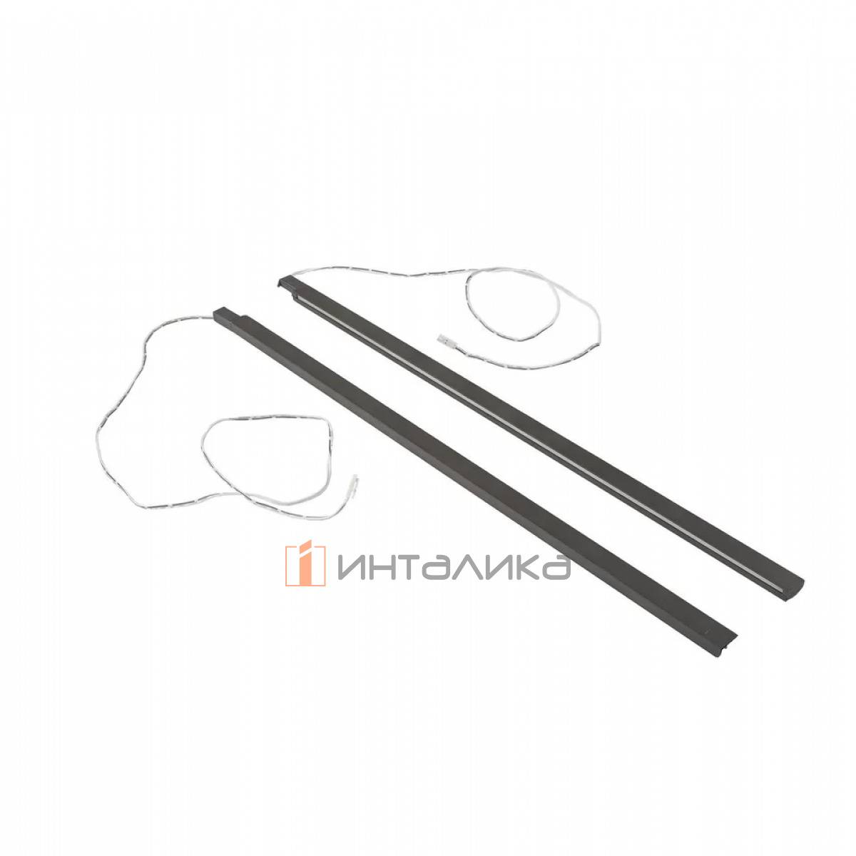 Комплект LED-подсветки ALPHALUX для ящика CRYSTAL с металлической боковиной NL450 (2 ленты, 4 крепления), антрацит