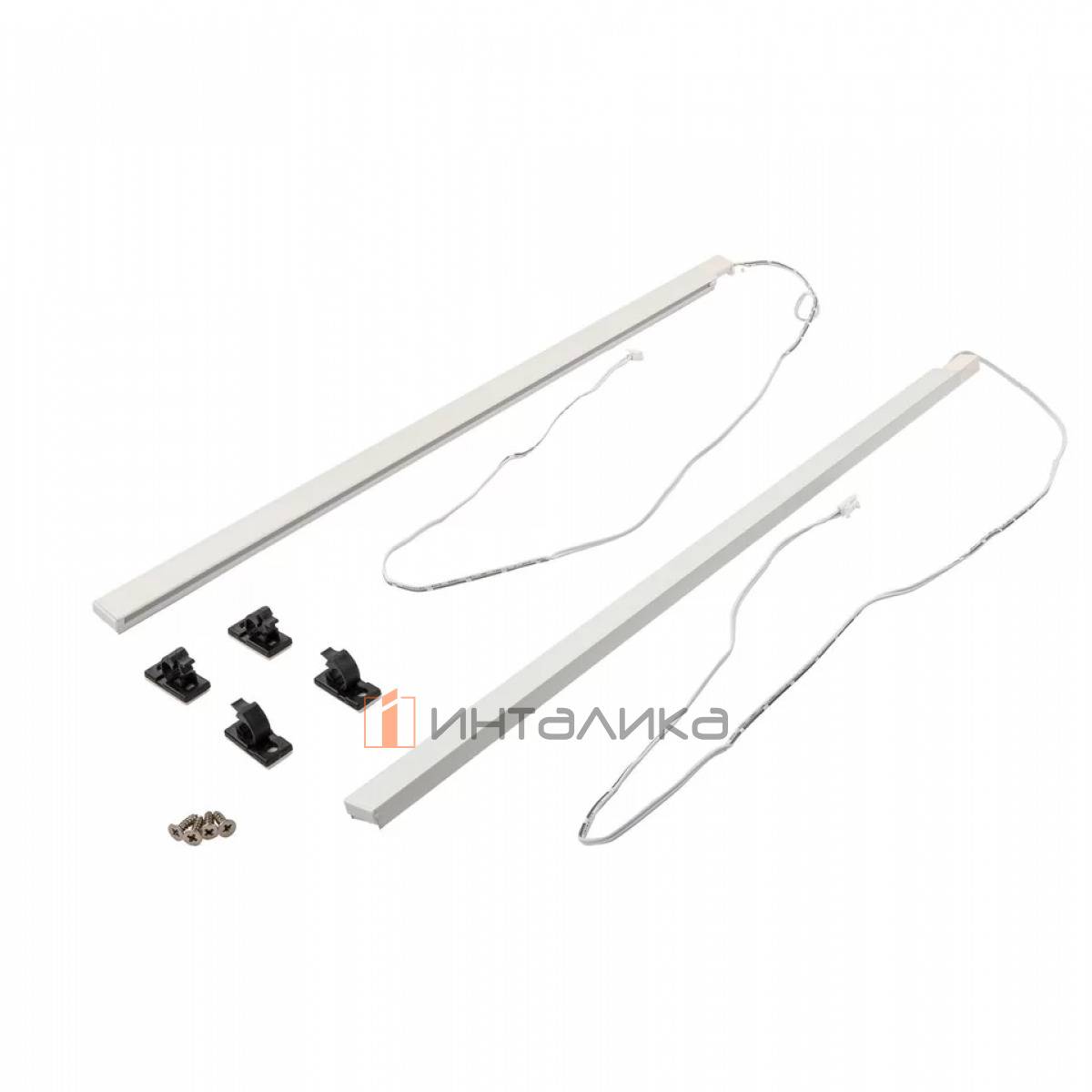 Комплект LED-подсветки ALPHALUX для ящика CRYSTAL с металлической боковиной NL400 (2 ленты, 4 крепления), белый