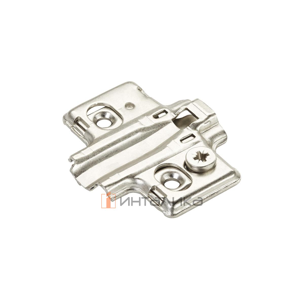 Крестовая монтажная планка SAMET Master, с эксцентриком, L37, D9, под саморез, никель