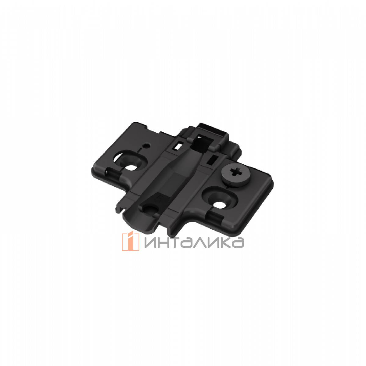 Крестовая монтажная планка SAMET Master Black, с эксцентриком, L37, D7, под саморез, черный