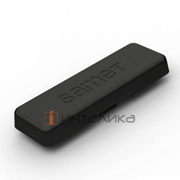 Заглушка SAMET на плечо петли Master Black, с логотипом, черный