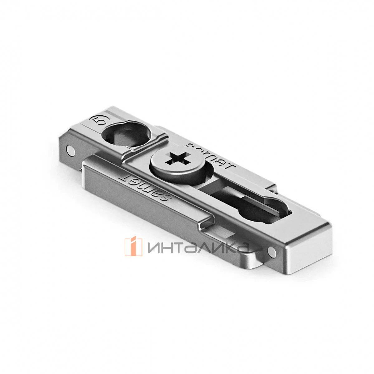 Линейная монтажная планка SAMET Star, с эксцентриком, L37, D5, под саморез, никель