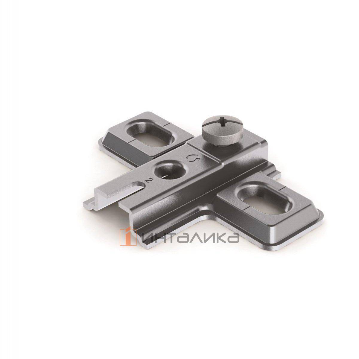 Крестовая монтажная планка SAMET Star Mini, L37, D6, c евровинтом 6,3х14, никель