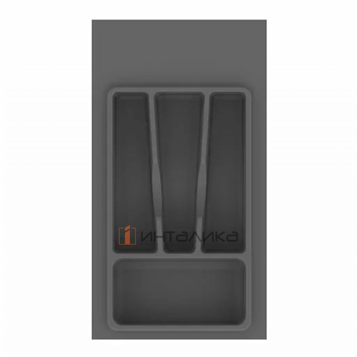 Лоток для столовых приборов САМЕТ / SAMET, 270х490х50, пластик, серый