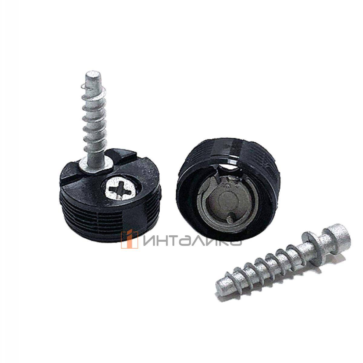 Эксцентриковая стяжка САМЕТ / SAMET, Ø25, замак/пластик, черный