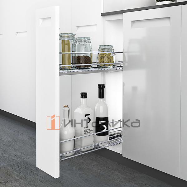 Бутылочница HETTICH Ларио / Lario 100, 2-уровневая, KB 150, G10, хром