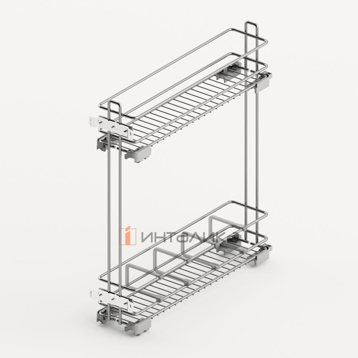 Бутылочница HETTICH Ларио / Lario 100, 2-уровневая, KB 200, G10, хром