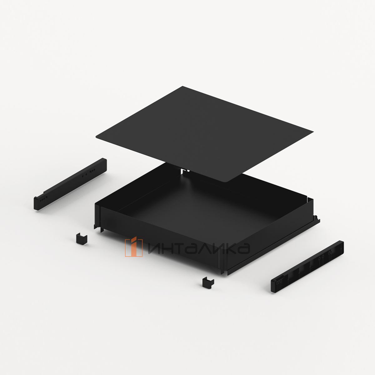 Выдвижная корзина HETTIC Наро / Naro 200, 1-уровнень, с противоскользящим покрытием, KB 600, H120, G15, антрацит