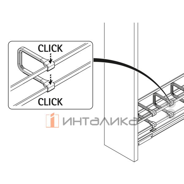 Комплект разделителей для выдвижных корзин HETTICH Ларио / Lario 100, пластик, антрацит