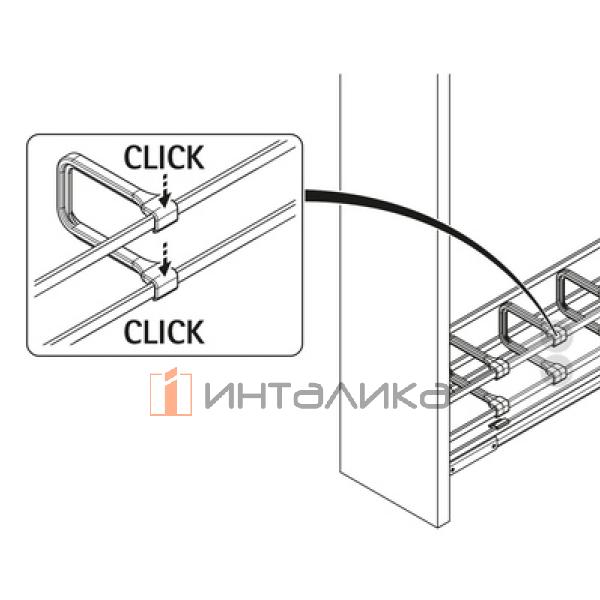 Комплект разделителей для выдвижных корзин HETTICH Ларио / Lario 400, пластик, антрацит