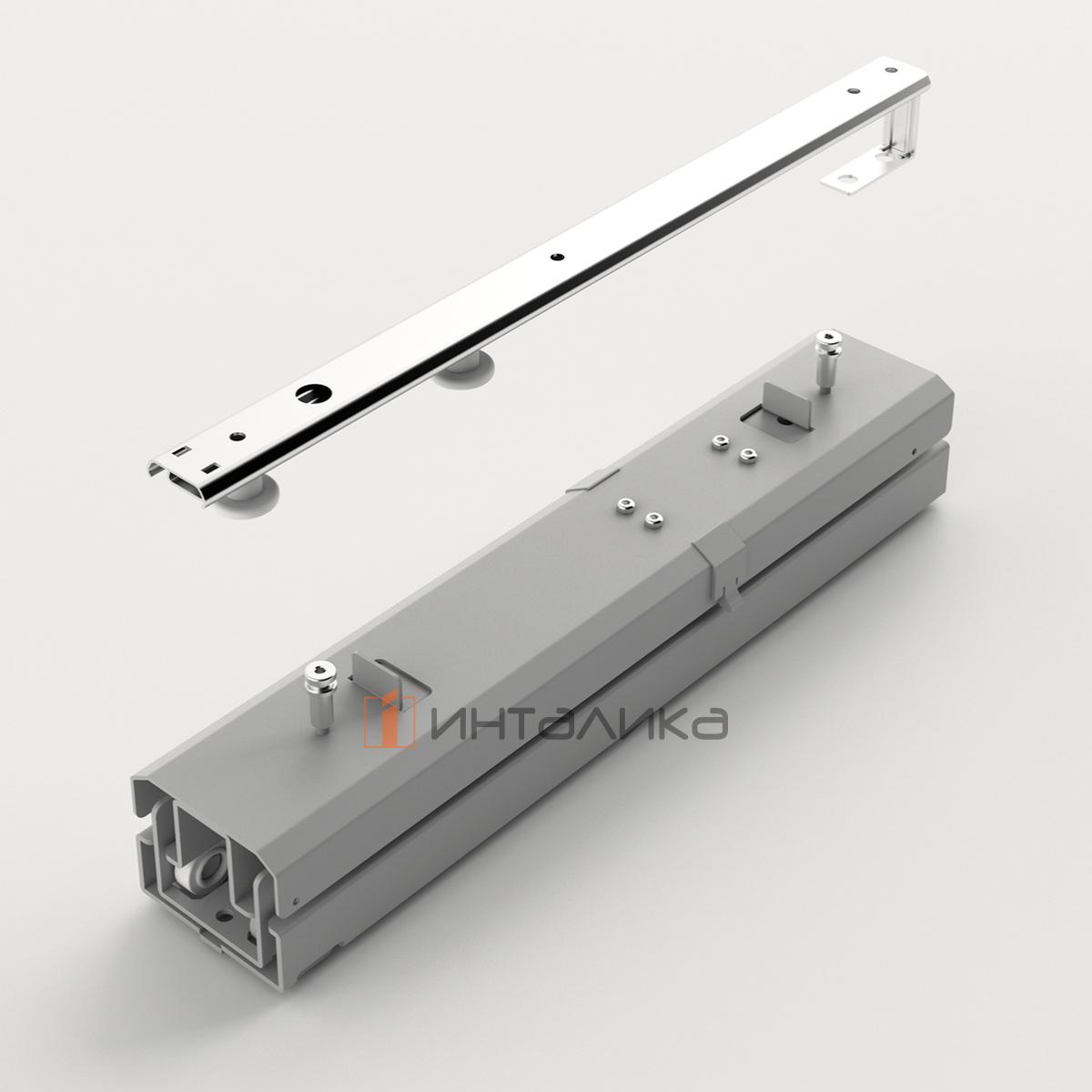 Комплект направляющих HETTICH Олона / Olona, демпфер на закрывание, G100, серебристый