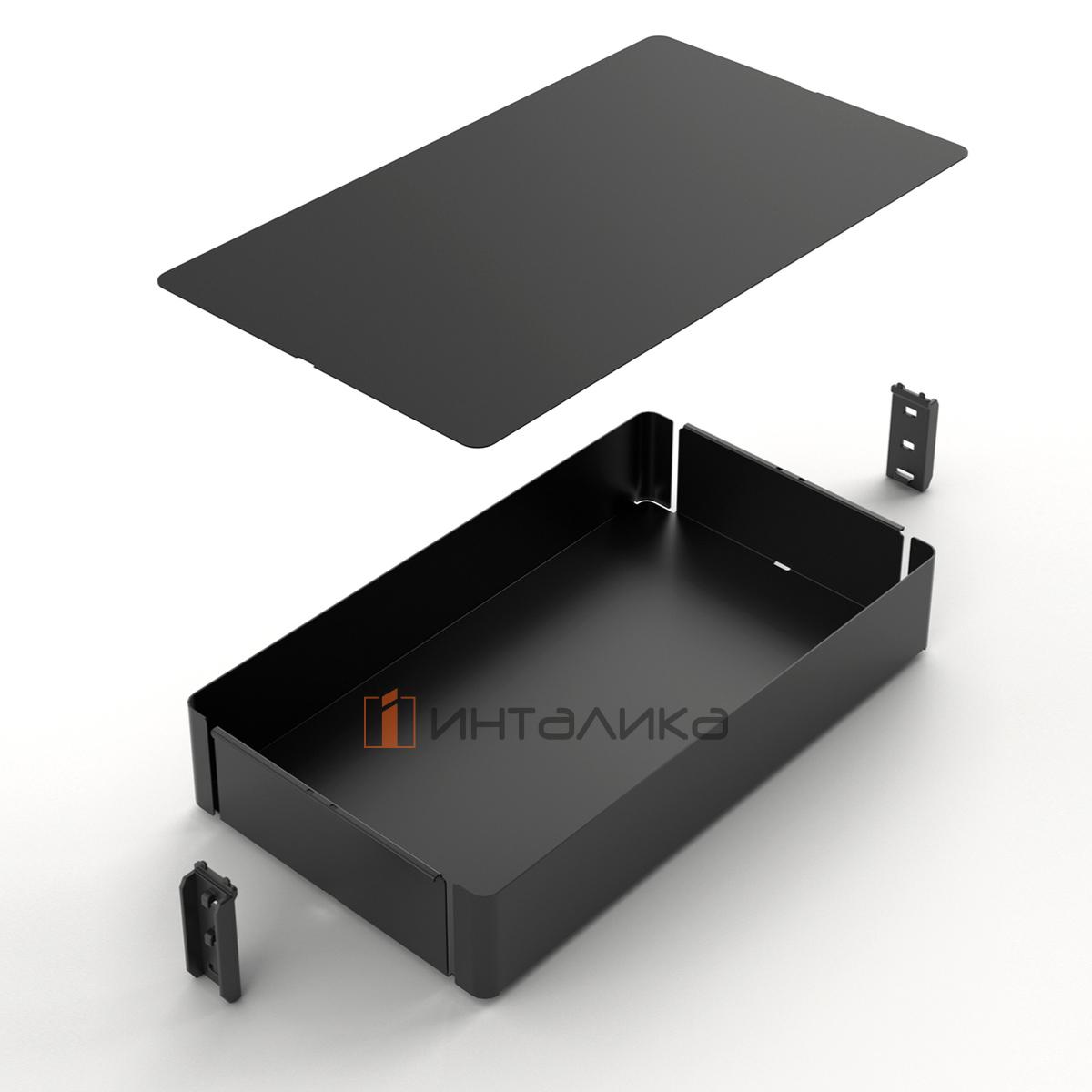 Навесная полка HETTICH Олона / Olona 200, ширина шкафа 300, с антискользящим покрытием
, антрацит