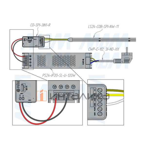 Смарт / Smart, Контроллер для лент SPI, 2.4 ГГц
