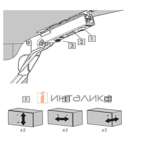 Комплект откидного подъемного механизма ДТС Топ Стей СФ / DTC Top Stay SF, H400-700, индекс нагрузки 3200-9000, белый