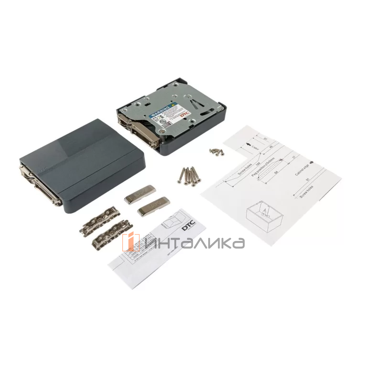 Комплект откидного подъемного механизма DTC Top Stay SQ, H250-600, индекс нагрузки 2500-4500, серый