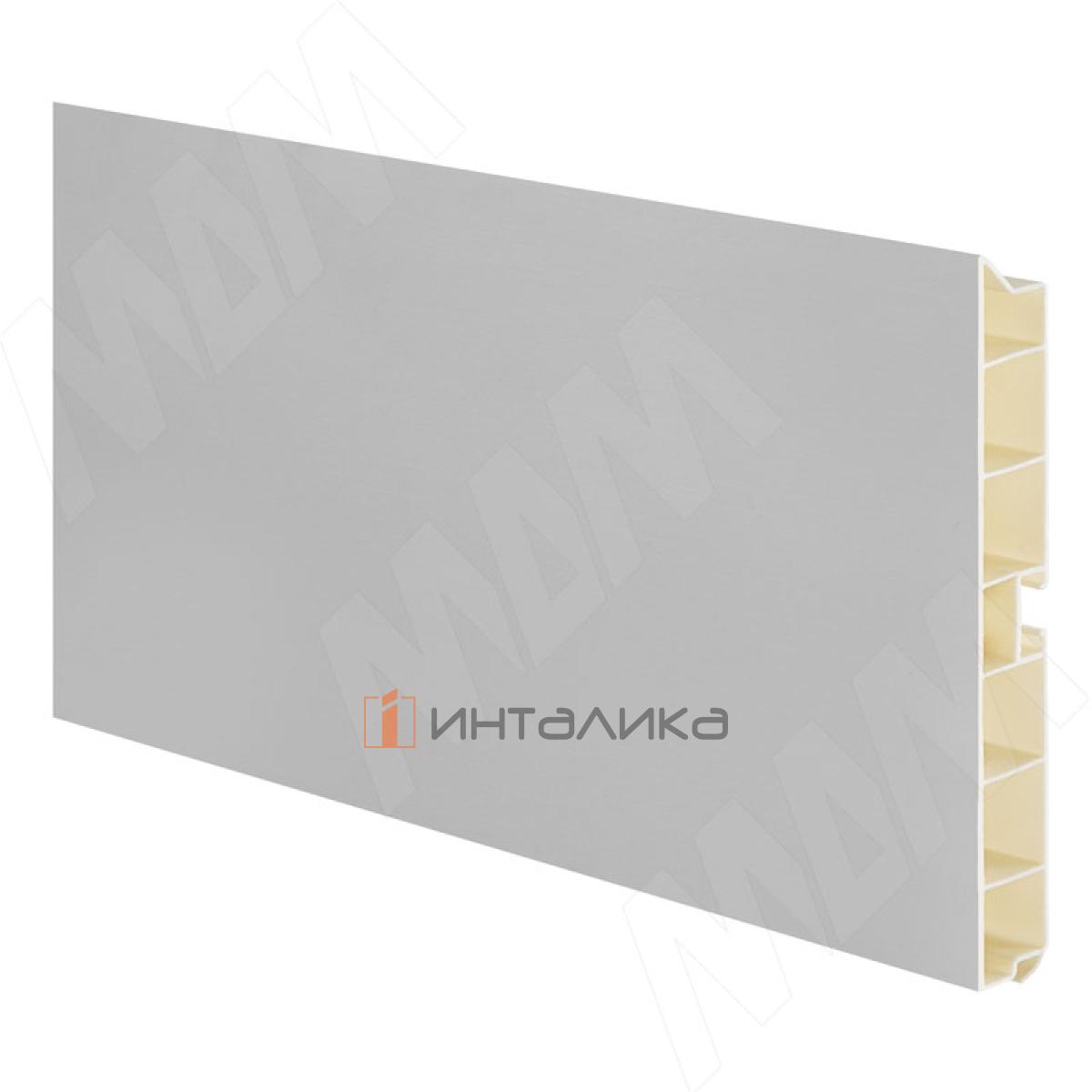 Цоколь пластиковый (высота 100, длина 4000 мм), алюминий "Alulight" V02