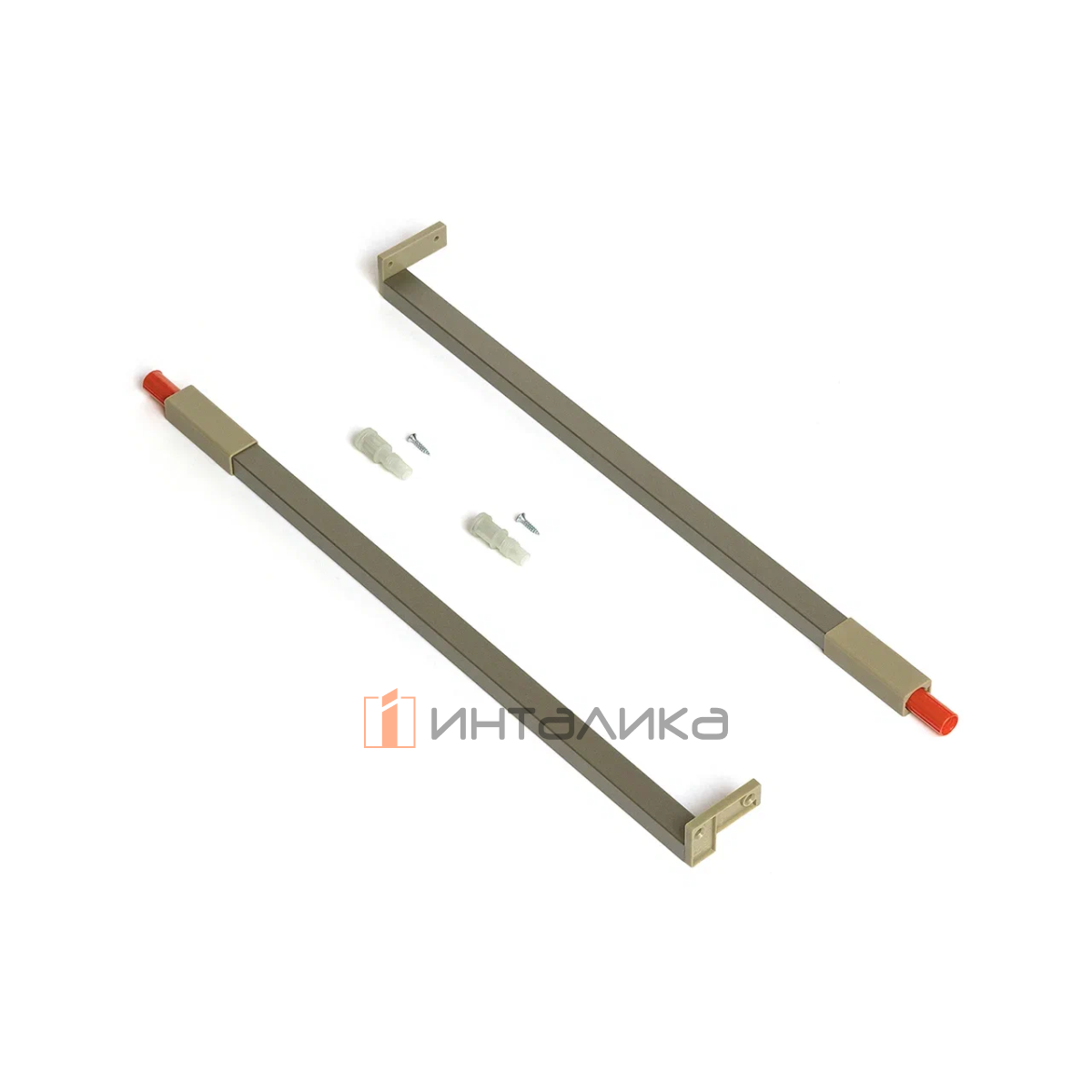 Комплект рейлингов для деревянной задней стенки SAMET Flowbox, NL300, мокка